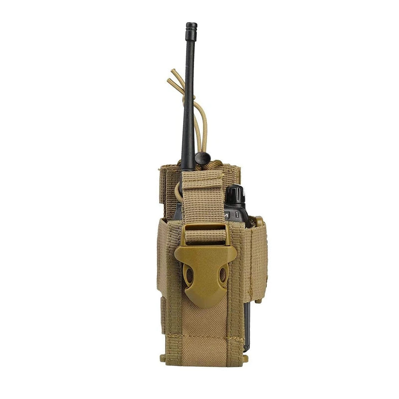 Tactical Molle Radio Pouch Walkie Talkie Holster Nylon Waist Pack Belt Bag Pocket Hunting Accessories