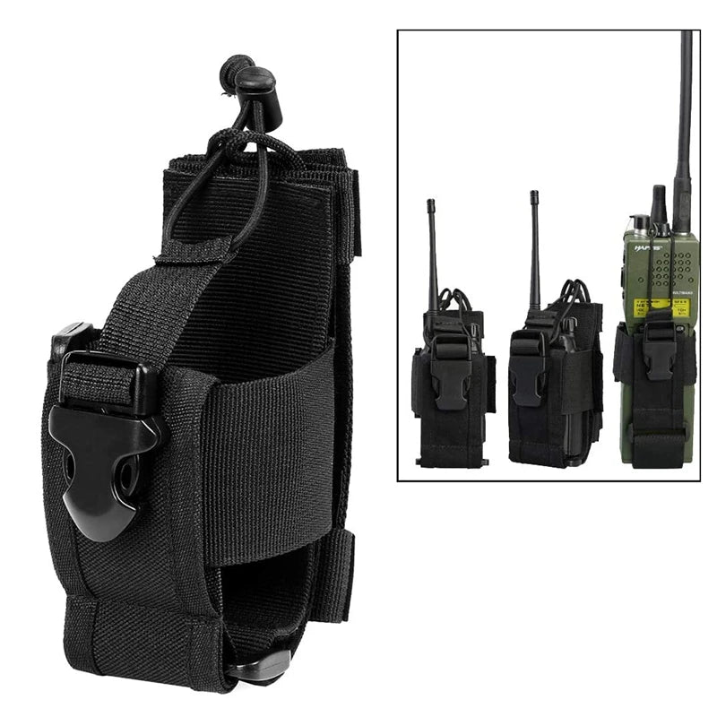 Tactical Molle Radio Pouch Walkie Talkie Holster Nylon Waist Pack Belt Bag Pocket Hunting Accessories