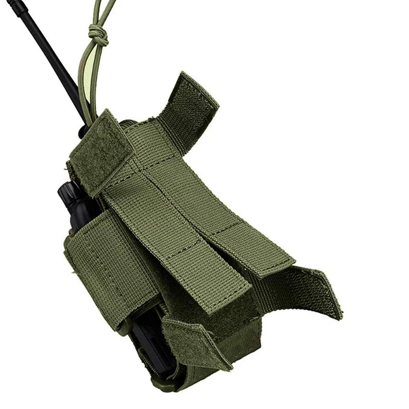 Tactical Molle Radio Pouch Walkie Talkie Holster Nylon Waist Pack Belt Bag Pocket Hunting Accessories