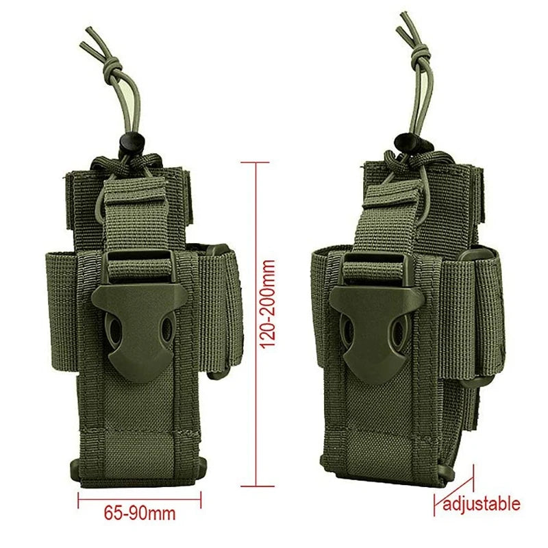 Tactical Molle Radio Pouch Walkie Talkie Holster Nylon Waist Pack Belt Bag Pocket Hunting Accessories