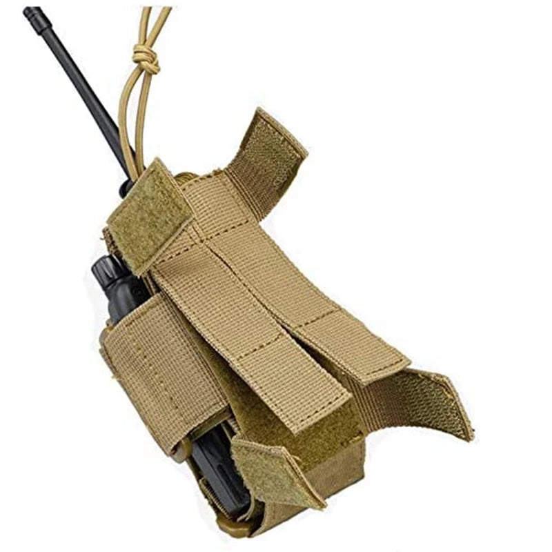 Tactical Molle Radio Pouch Walkie Talkie Holster Nylon Waist Pack Belt Bag Pocket Hunting Accessories