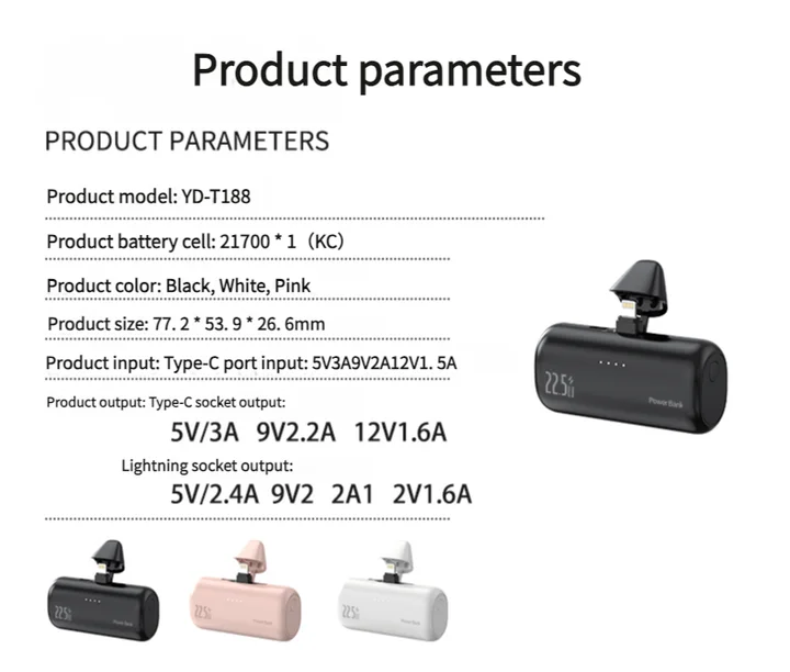 5000mAh Portable Charger