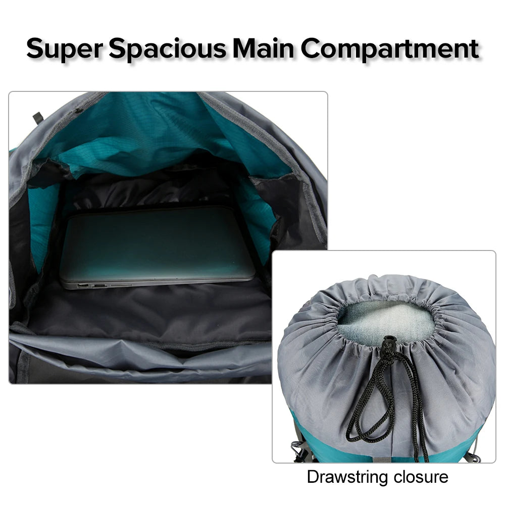 70L Mountaineering Bag Outdoor Sports Backpack Waterproof Hiking Backpack Camping Climbing Rucksack Travel Trekking Rucksack