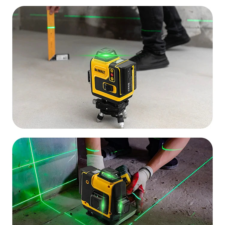 Dewalt 4D 16 Lines Laser Level 360° Horizontal And Vertical Cross Green Light Automatic Self-Leveling Professional Electric Tool
