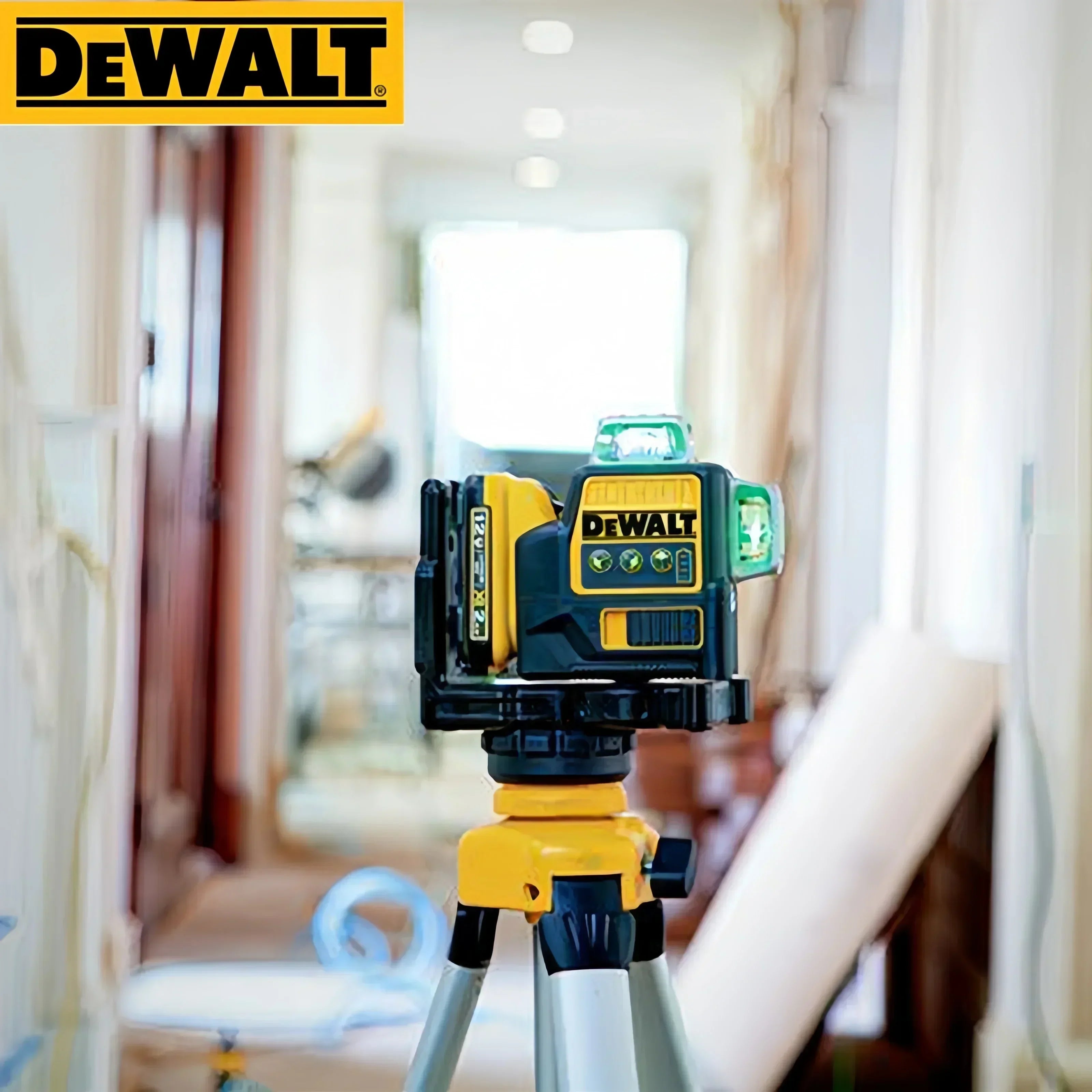 Dewalt DW089 Laser level 3 Sides*360 Degree Vertical 12 Line Self-Leveling Horizontal And Vertical Cross Line Tools 12V Battery