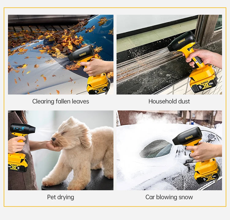 DEWALT 180W Electric Air Blower with 130000 RPM Brushless Motor 4-Speed Control 20V Lithium Battery Rechargeable Power Tools