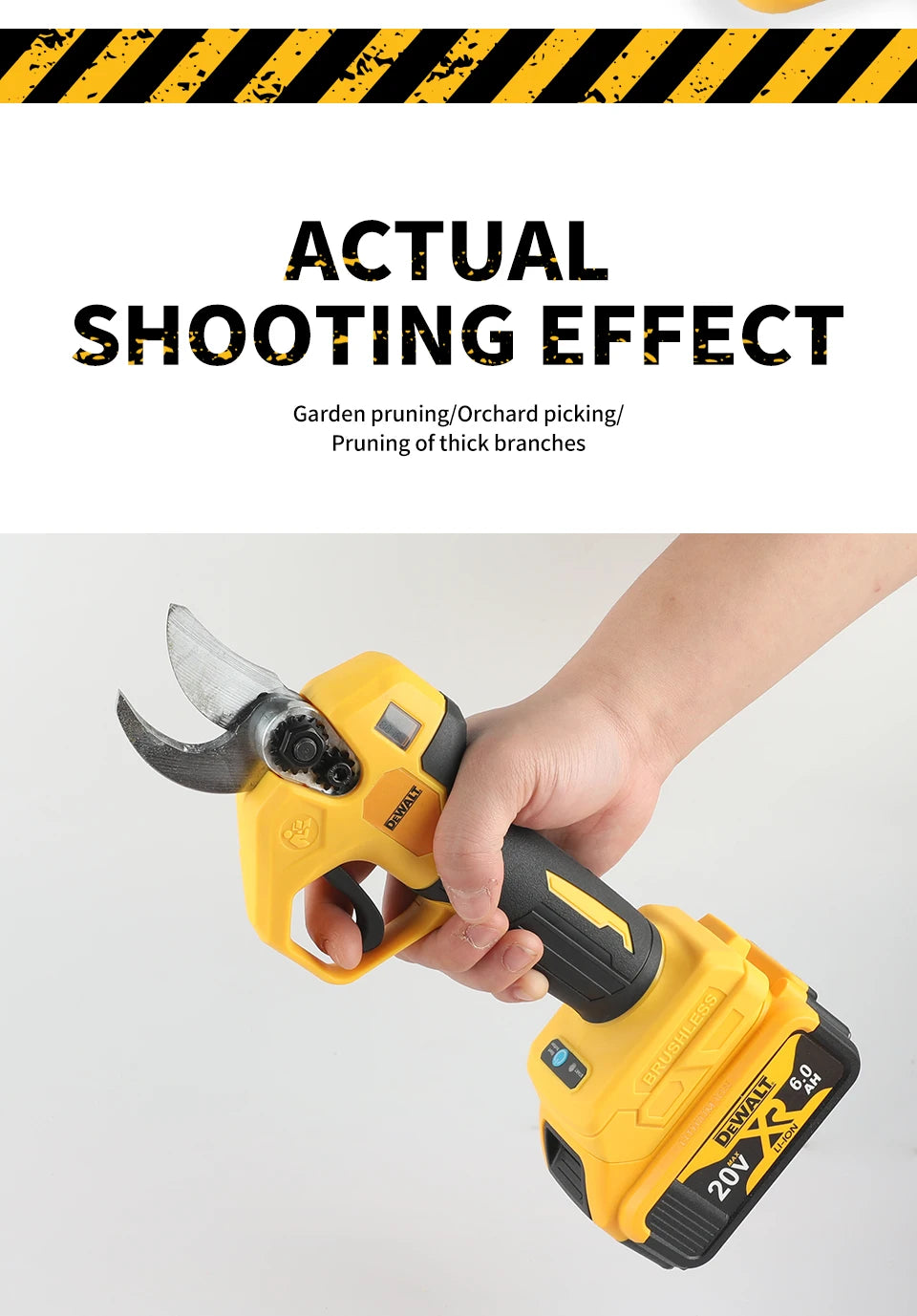 Dewalt Brushless Electric Pruning and Gardening Tool Is Suitable for Pruning Fruit Trees and Comes with An Adaptive Battery