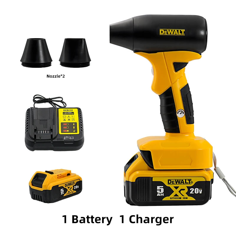 DEWALT 180W Electric Air Blower with 130000 RPM Brushless Motor 4-Speed Control 20V Lithium Battery Rechargeable Power Tools