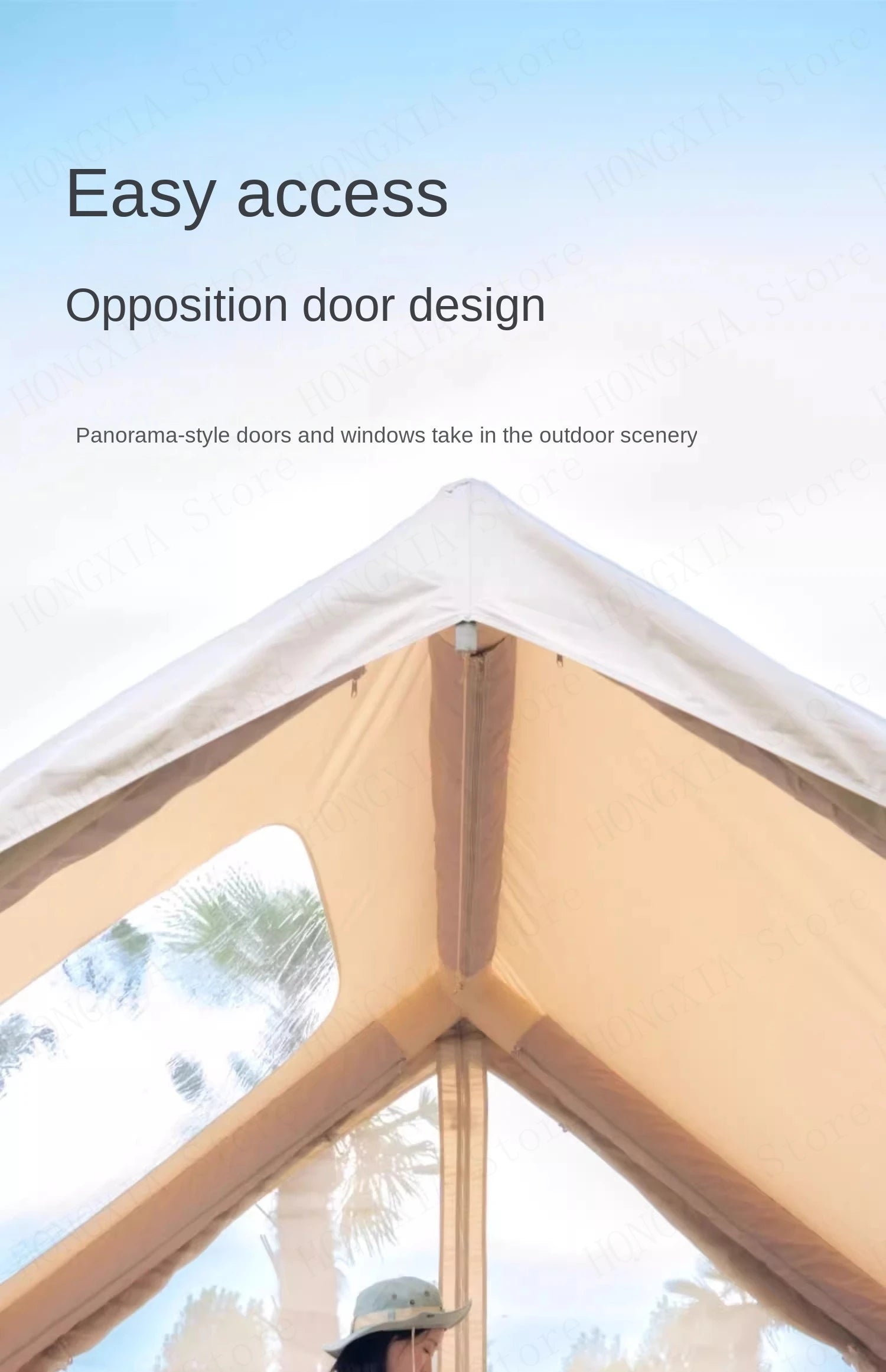 Tent 6.3m² Cabin Folding Full Automatic Inflatable Tent 3-5P Air Tent Waterproof Camping Supplies Quick Opening Camping Tents