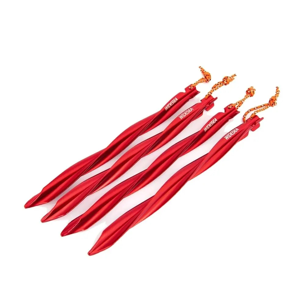 Widesea Camping 4pc/set Tent Pegs Stakes Nails for Hard Snow Floor Outdoor Accessories Shelter Equipment Supplies Hiking Tourist