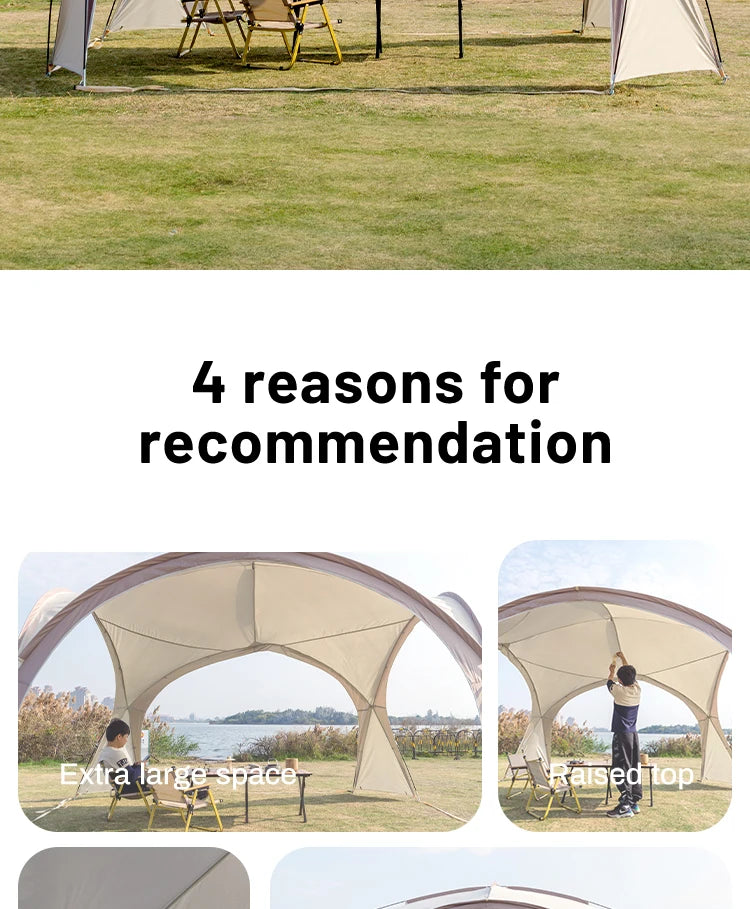 Sonuto Dome Canopy Large Tent Outdoor Extra Large Camping Awning Outdoor Sun Protection Hiking Rainproof Pavilion Anti-Mosquito
