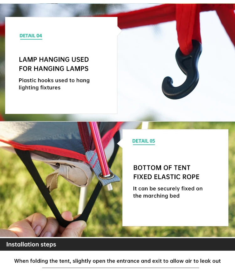 Outdoor Camping Tent, Foldable Bunk Bed Tent, Portable Single Person Marching Bed Tent, Mosquito Proof Beach Tent, Hiking Tent