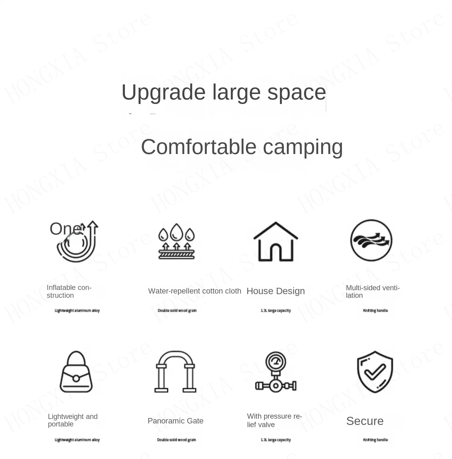 Tent 6.3m² Cabin Folding Full Automatic Inflatable Tent 3-5P Air Tent Waterproof Camping Supplies Quick Opening Camping Tents