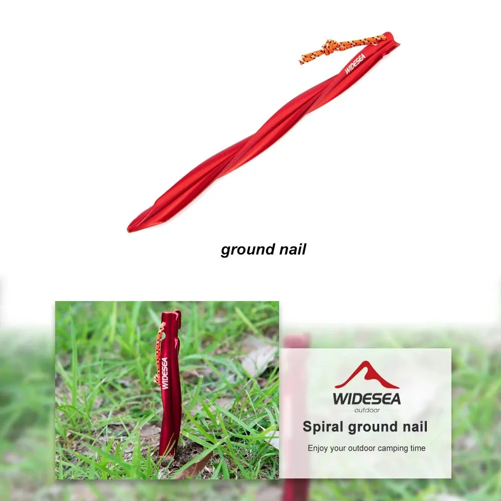 Widesea Camping 4pc/set Tent Pegs Stakes Nails for Hard Snow Floor Outdoor Accessories Shelter Equipment Supplies Hiking Tourist