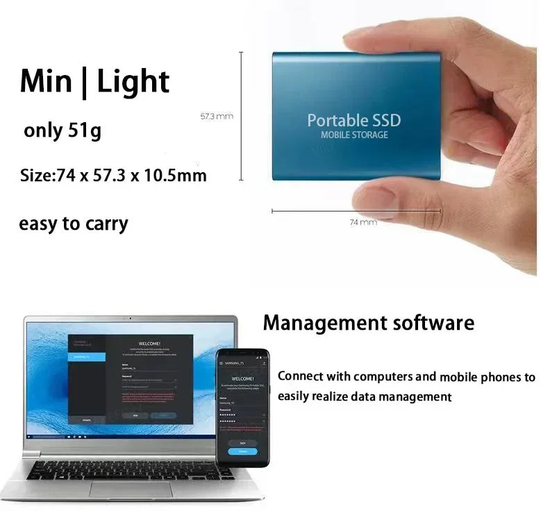 Portable External Hard Drive 16TB