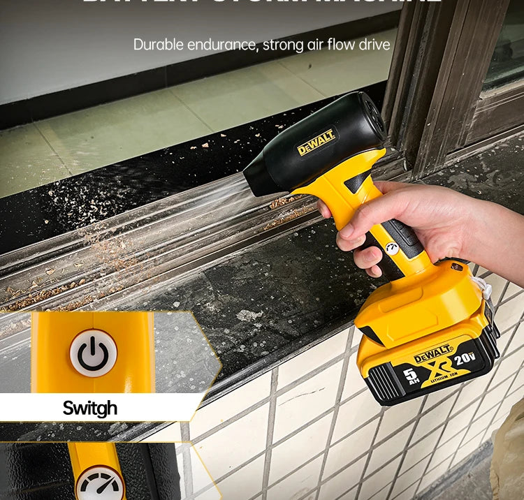DEWALT 180W Electric Air Blower with 130000 RPM Brushless Motor 4-Speed Control 20V Lithium Battery Rechargeable Power Tools