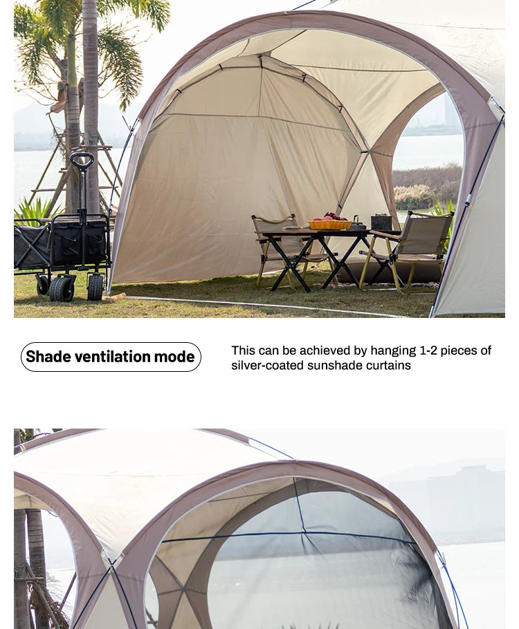 Sonuto Dome Canopy Large Tent Outdoor Extra Large Camping Awning Outdoor Sun Protection Hiking Rainproof Pavilion Anti-Mosquito