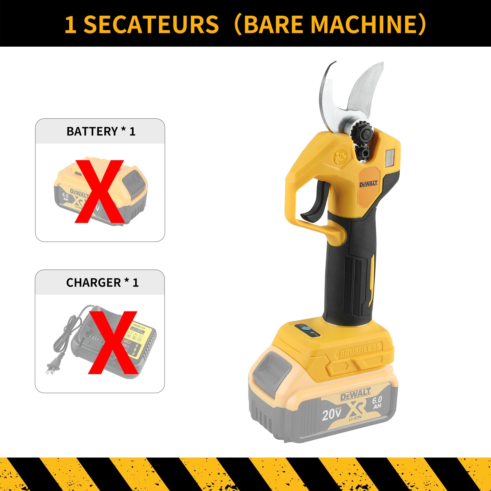 Dewalt Brushless Electric Pruning and Gardening Tool Is Suitable for Pruning Fruit Trees and Comes with An Adaptive Battery
