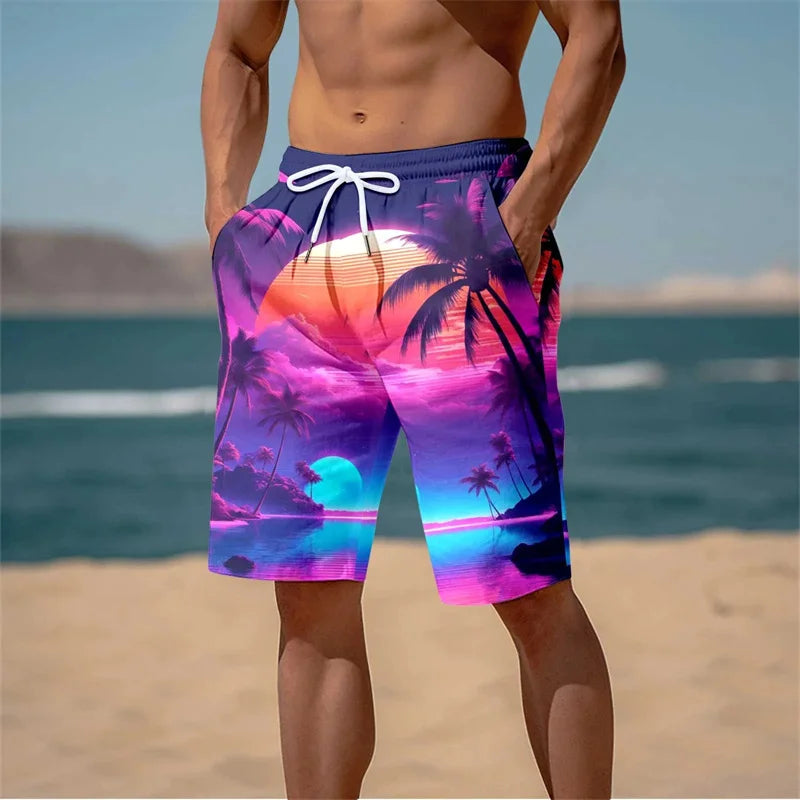 Harajuku 3D Graphic Board Shorts