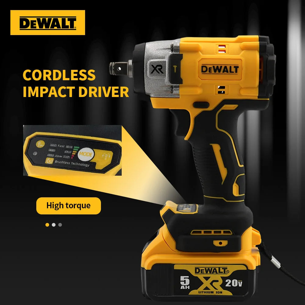 Dewalt 20V Battery 3000RPM Brushless Electric Impact Wrench  Car Truck Repair Impact Dril Screwdriver Cordless Wrench Power Tool