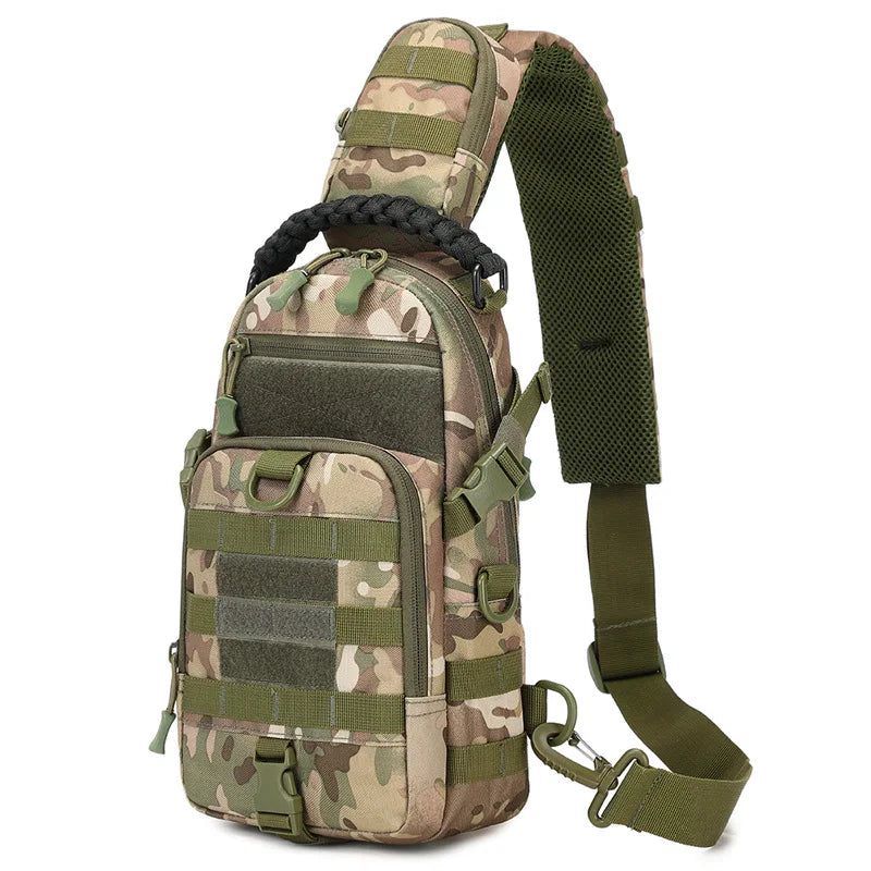 Camping Chest Bag Tactical Backpack for Men Sports Shoulder Outdoor Hiking Climbing Cycling Fishing MOLLE Sling Bag Fanny Pack