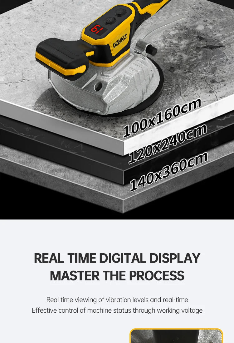 Dewalt 20V Tile Vibrating Tool High Loading Capacity Wall Floor Tile Laying Vibrating Tool 8 Adjustable Slip-proof Tools