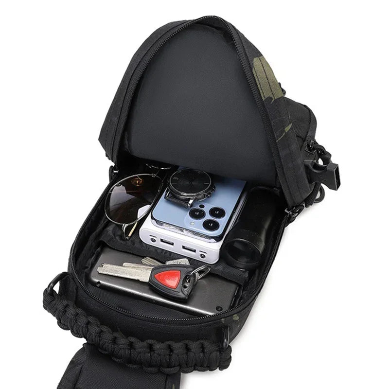 Camping Chest Bag Tactical Backpack for Men Sports Shoulder Outdoor Hiking Climbing Cycling Fishing MOLLE Sling Bag Fanny Pack