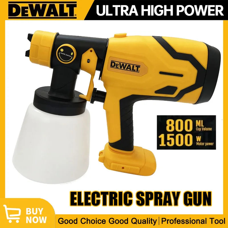 Dewalt 800ML Cordless Electric Spray Gun Portable Paint Sprayer High Power Auto Furniture Coating Airbrush For Dewalt Battery