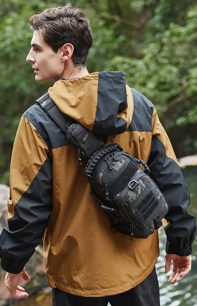 Camping Chest Bag Tactical Backpack for Men Sports Shoulder Outdoor Hiking Climbing Cycling Fishing MOLLE Sling Bag Fanny Pack