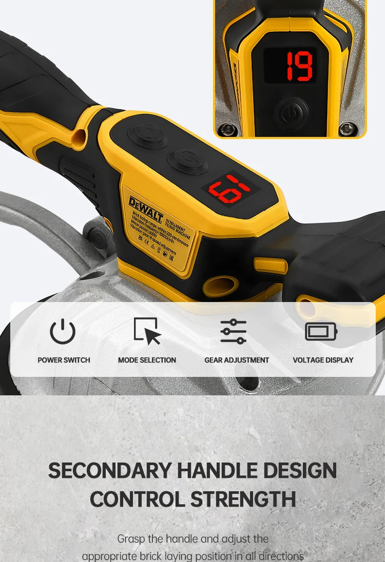 Dewalt 20V Tile Vibrating Tool High Loading Capacity Wall Floor Tile Laying Vibrating Tool 8 Adjustable Slip-proof Tools