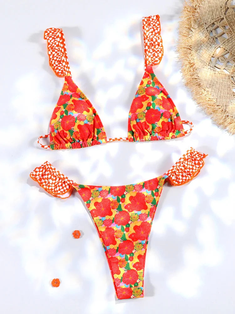 Floral Biquini Swimwear