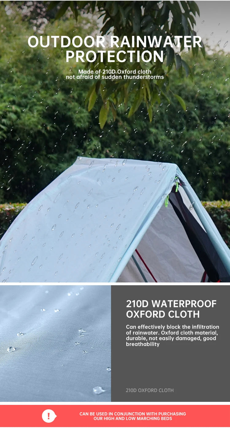 Outdoor Camping Tent, Foldable Bunk Bed Tent, Portable Single Person Marching Bed Tent, Mosquito Proof Beach Tent, Hiking Tent
