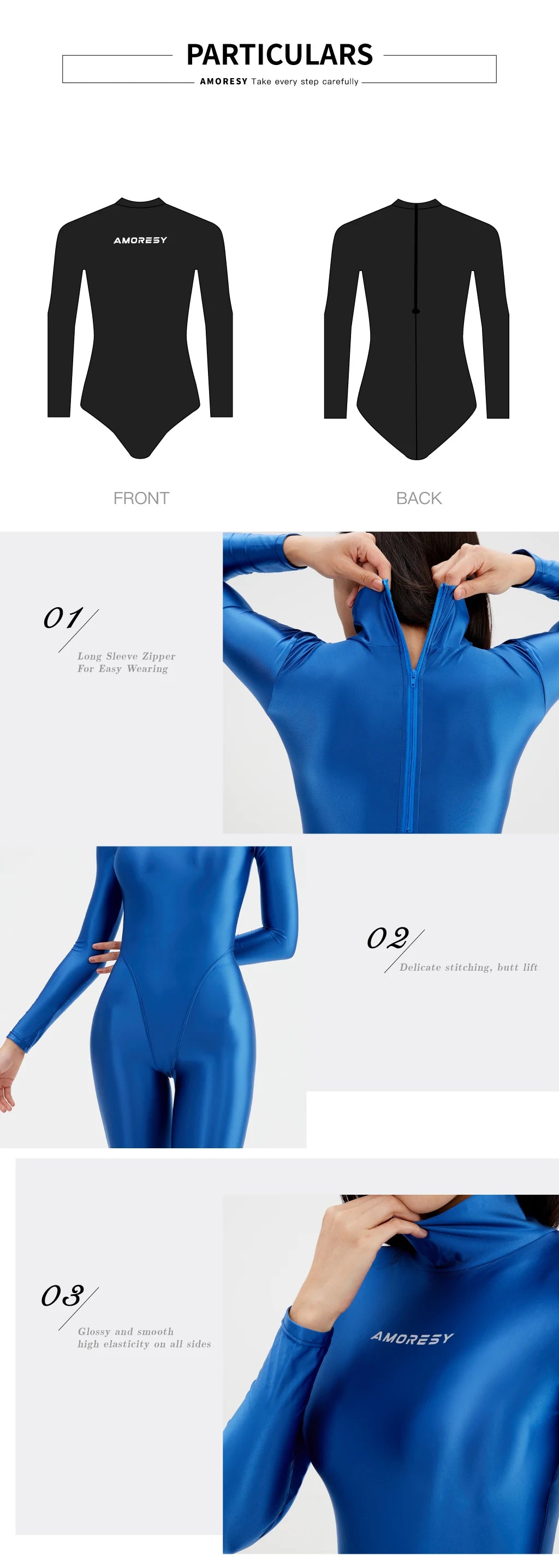 One-Piece Long-Sleeve Swimsuit