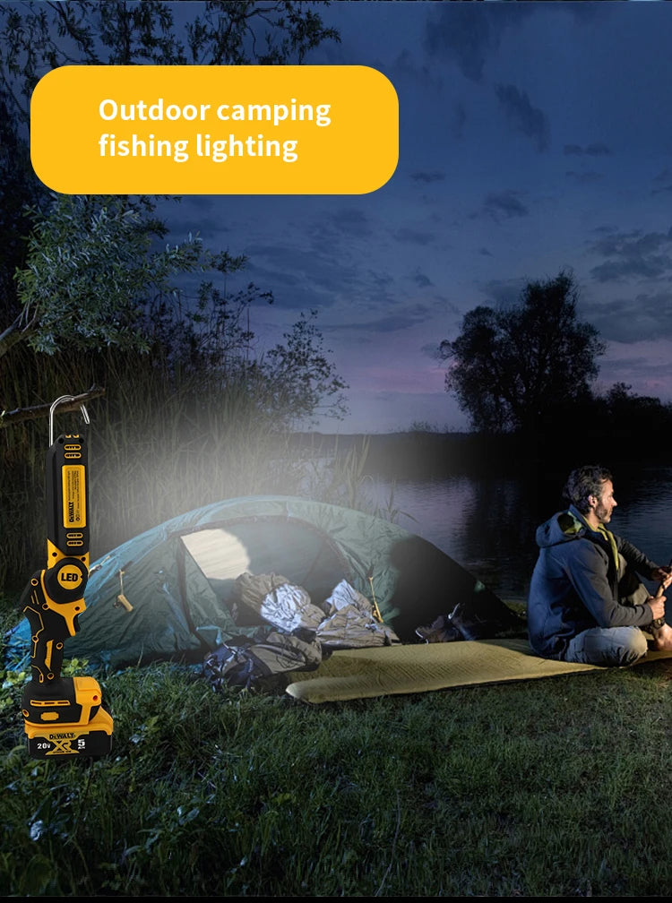 Dewalt LED Lighting Work Light Flashlight 90 Degree Foldable 20V Battery Household Handheld Multifunctional Emergency Light