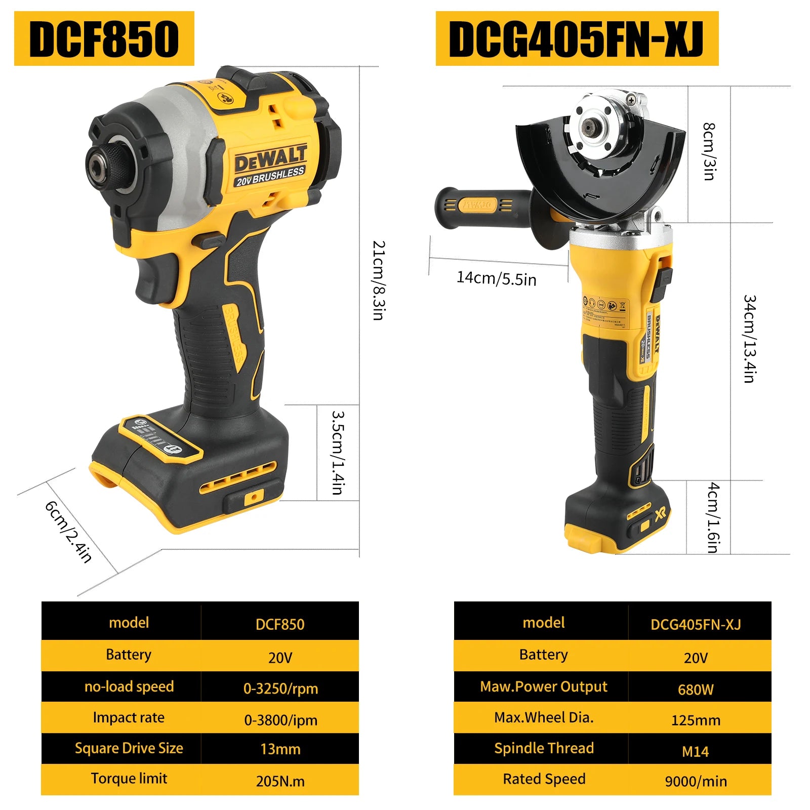 2025 DEWALT 20V MAX Drill And Grinder Kit, Power Tool Set, 2 Batteries and Charger Included