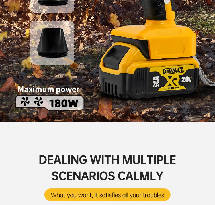 Dewalt 20V Battery Air blower 130000RPM Turbo Jet Fan Brushless Motor Handheld Duct Fan Electric Air Duster Adjustable windspeed