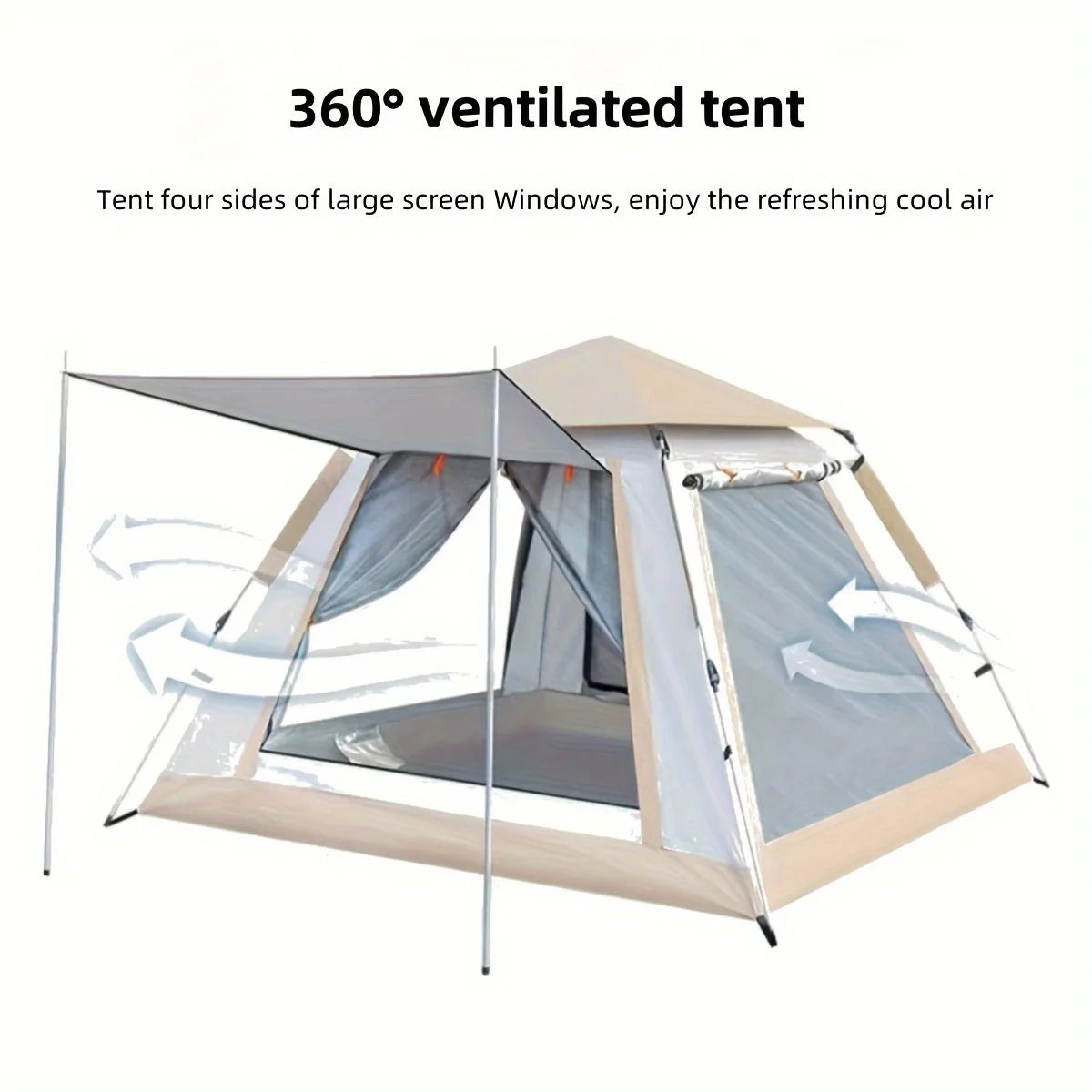 Tent automatic tent free Family tent outdoor camping inside space can accommodate 4-5 people suitable for tourist beach camping