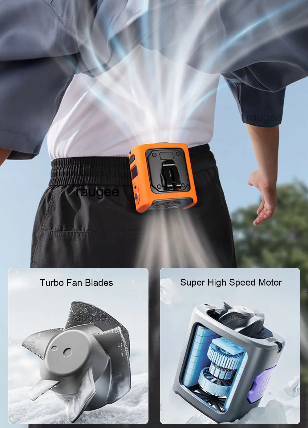 Portable Waist Clip-on  Fan
