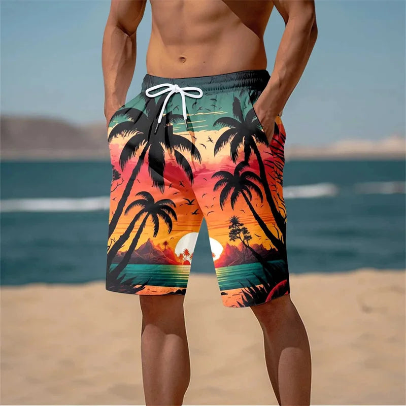 Harajuku 3D Graphic Board Shorts