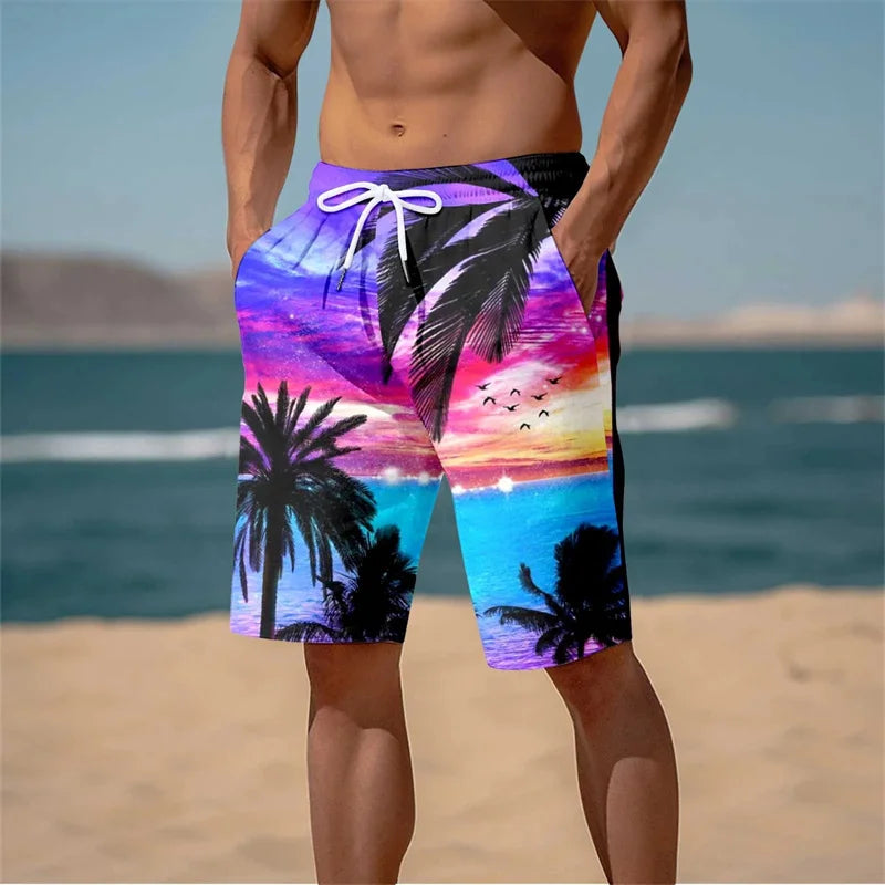 Harajuku 3D Graphic Board Shorts