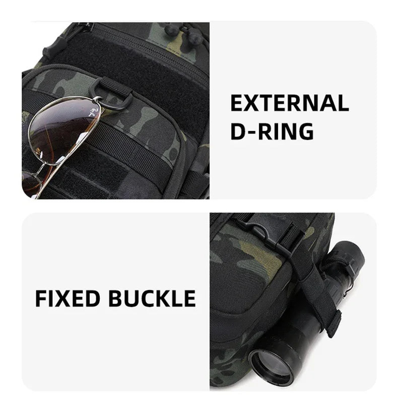 Camping Chest Bag Tactical Backpack for Men Sports Shoulder Outdoor Hiking Climbing Cycling Fishing MOLLE Sling Bag Fanny Pack