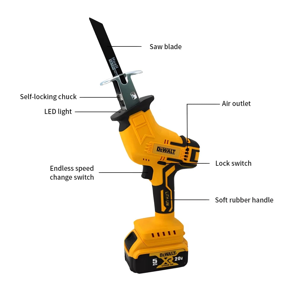 Dewalt 3999W Cordless Electric Reciprocating Saw 20V Brushless Electric Saw Multifunctional Metal Wood Pipe Cutting Saw