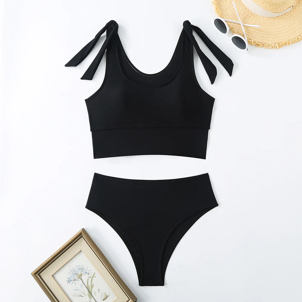 Hollow Out High Waist Swimwear
