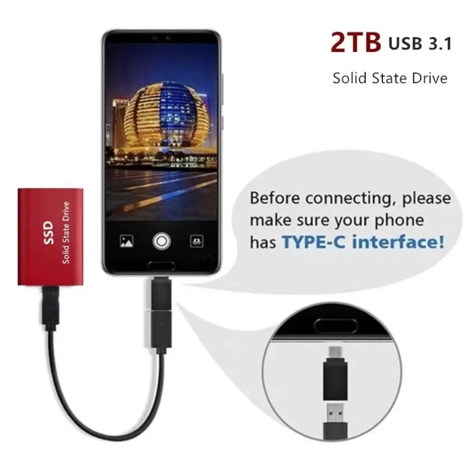 Portable External Hard Drive 16TB
