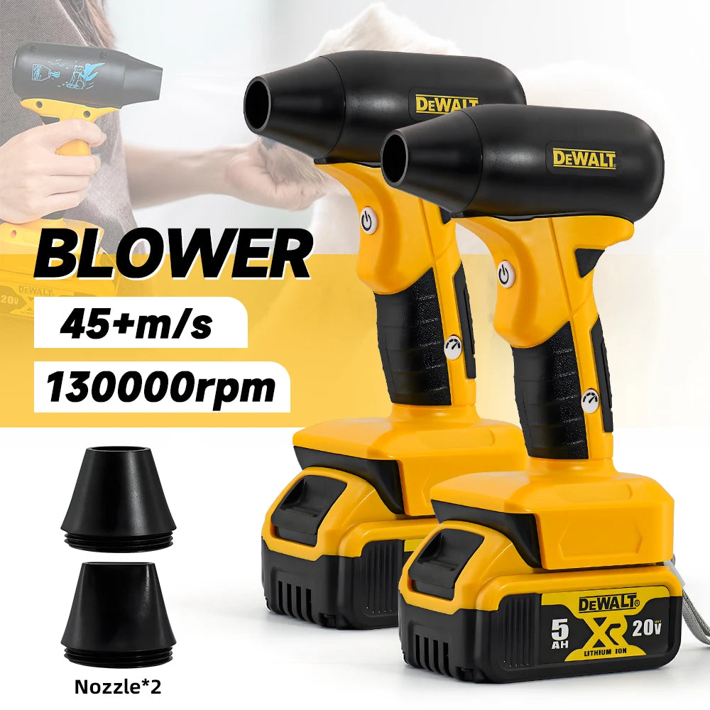 Dewalt 20V Battery Air blower 130000RPM Turbo Jet Fan Brushless Motor Handheld Duct Fan Electric Air Duster Adjustable windspeed