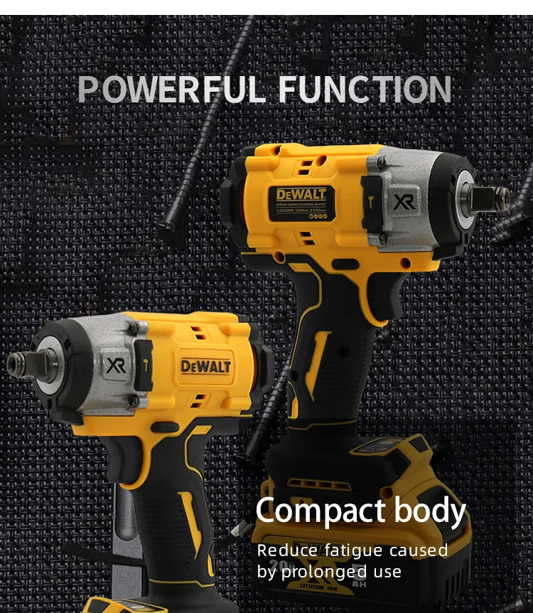 Dewalt 20V Battery 3000RPM Brushless Electric Impact Wrench  Car Truck Repair Impact Dril Screwdriver Cordless Wrench Power Tool