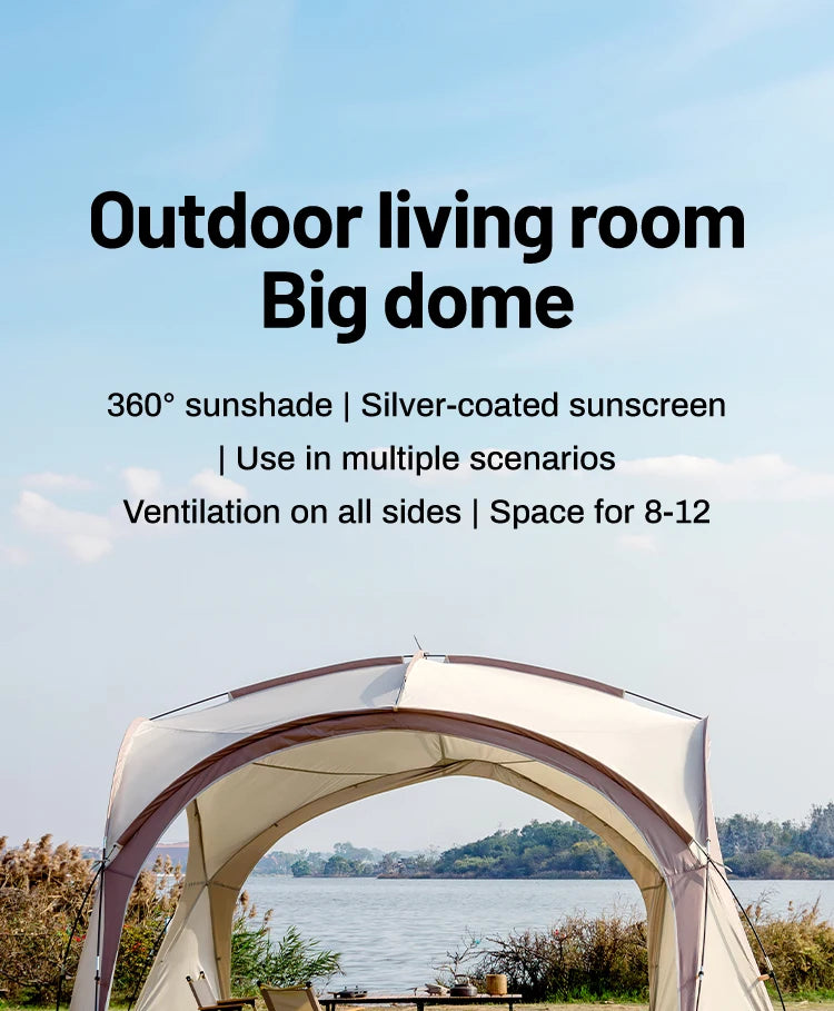 Sonuto Dome Canopy Large Tent Outdoor Extra Large Camping Awning Outdoor Sun Protection Hiking Rainproof Pavilion Anti-Mosquito