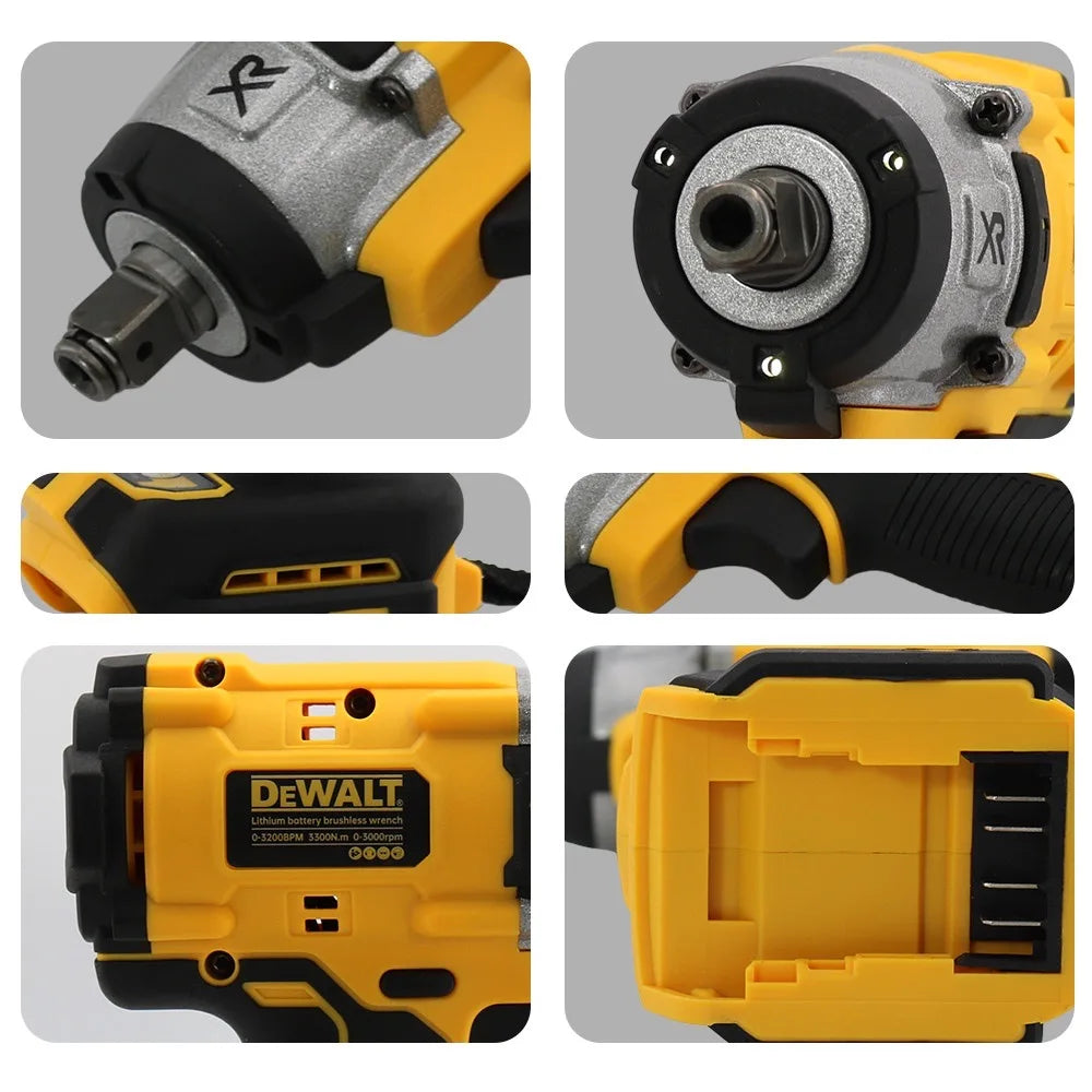 Dewalt 20V Battery 3000RPM Brushless Electric Impact Wrench  Car Truck Repair Impact Dril Screwdriver Cordless Wrench Power Tool