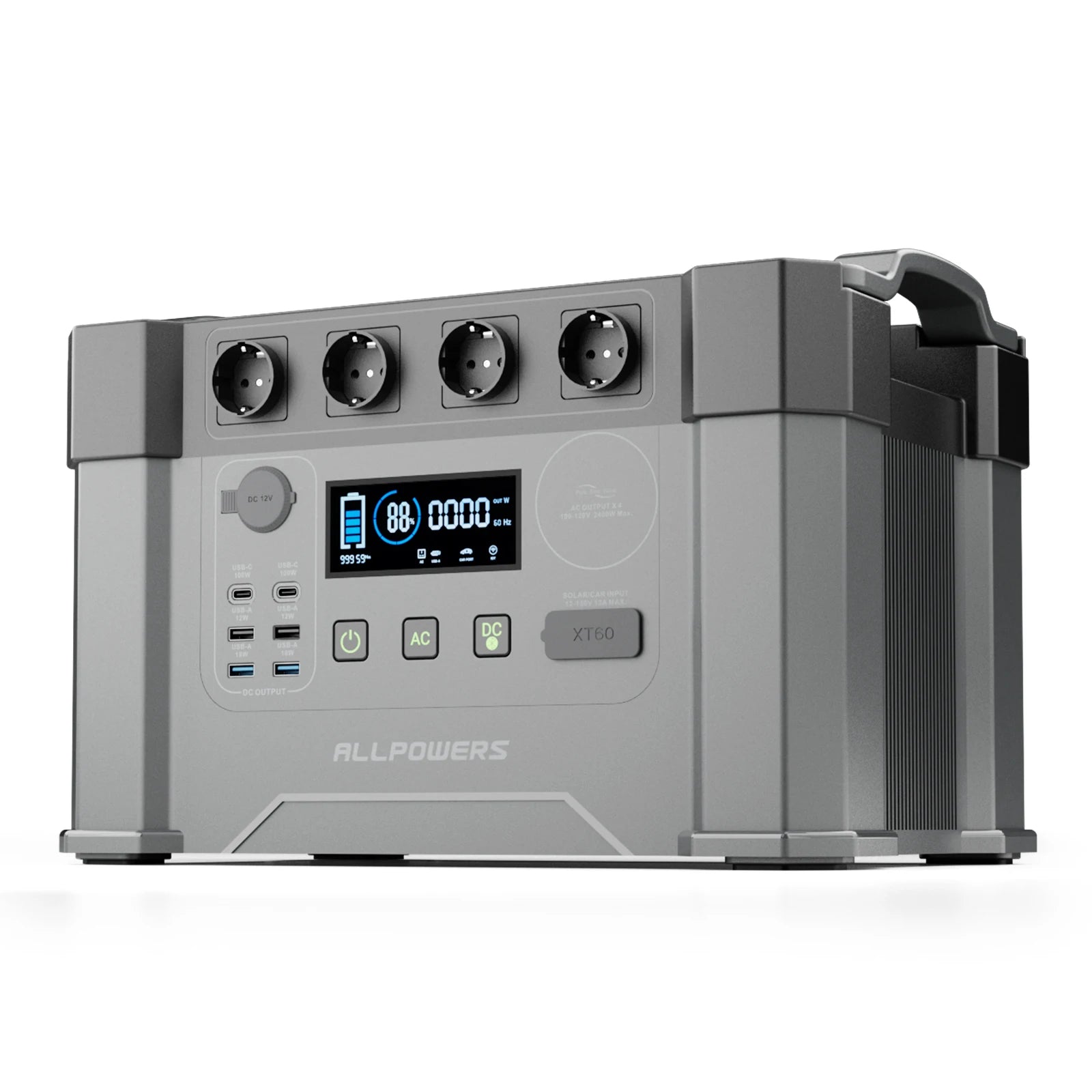 ALLPOWERS S2000 PRO Powerstation 2400W（Peak 4000W）Solar Generator&Power Supply with UPS, Fast Charging（AC input up to 1500W)