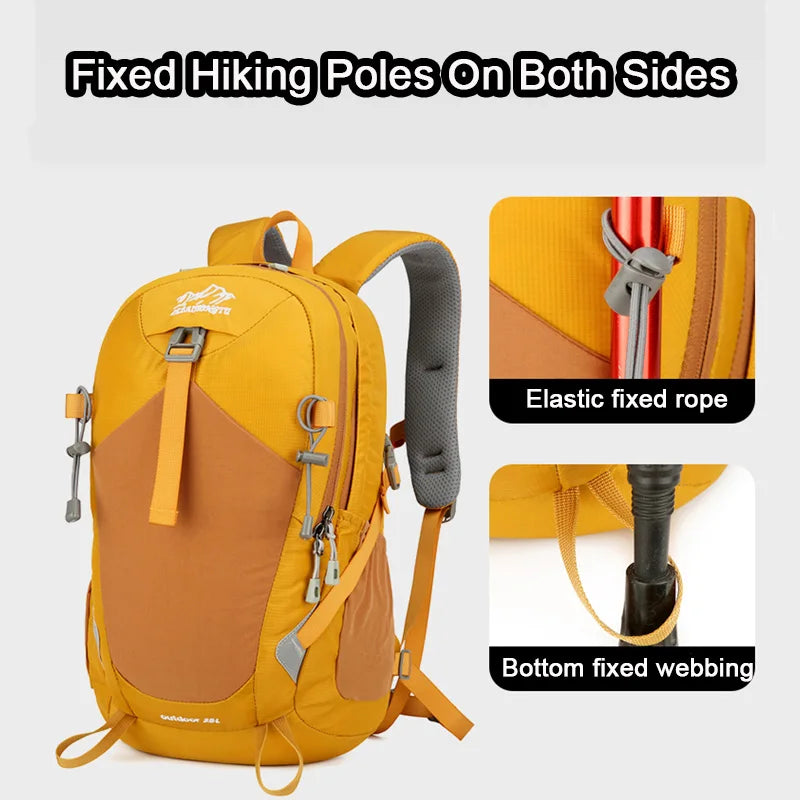 25l New High Quality Mountaineering Bag Large Capacity Durable Lightweight Unisex Outdoor Backpack Waterproof Hiking Backpack